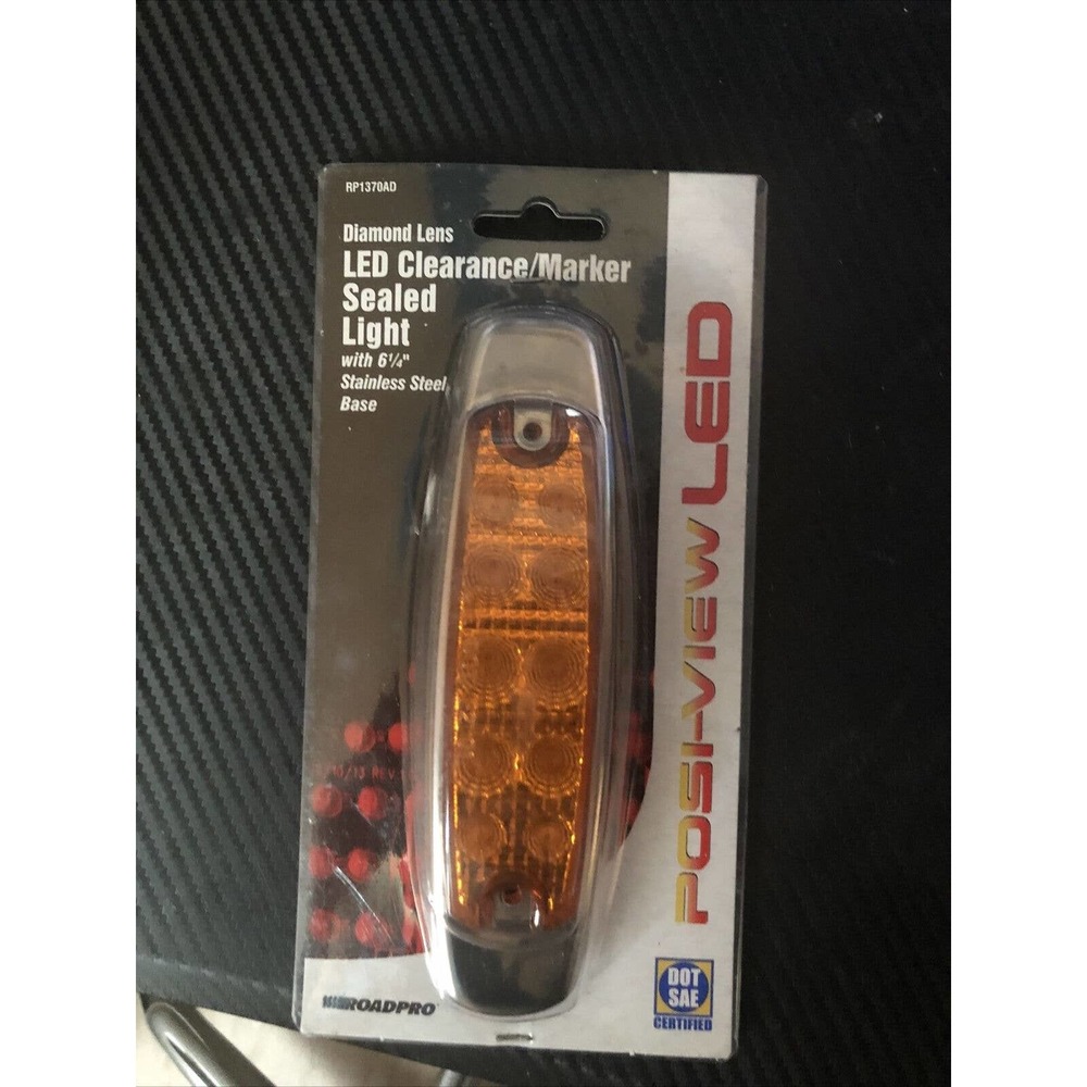 Roadpro Lights Lenses Led Diamond Lens 3.15 Amb Lt W/chr Base 3 lot RP1370AD